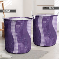 Polynesian Tribal Pattern Patchwork Picturesque Laundry Basket Deep Violet LT7 - Polynesian Pride