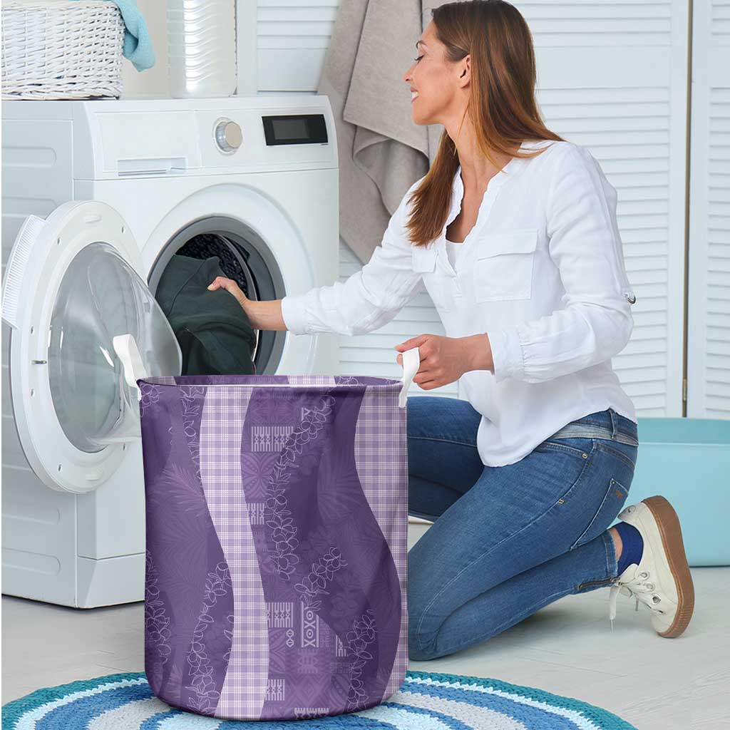 Polynesian Tribal Pattern Patchwork Picturesque Laundry Basket Deep Violet LT7 - Polynesian Pride
