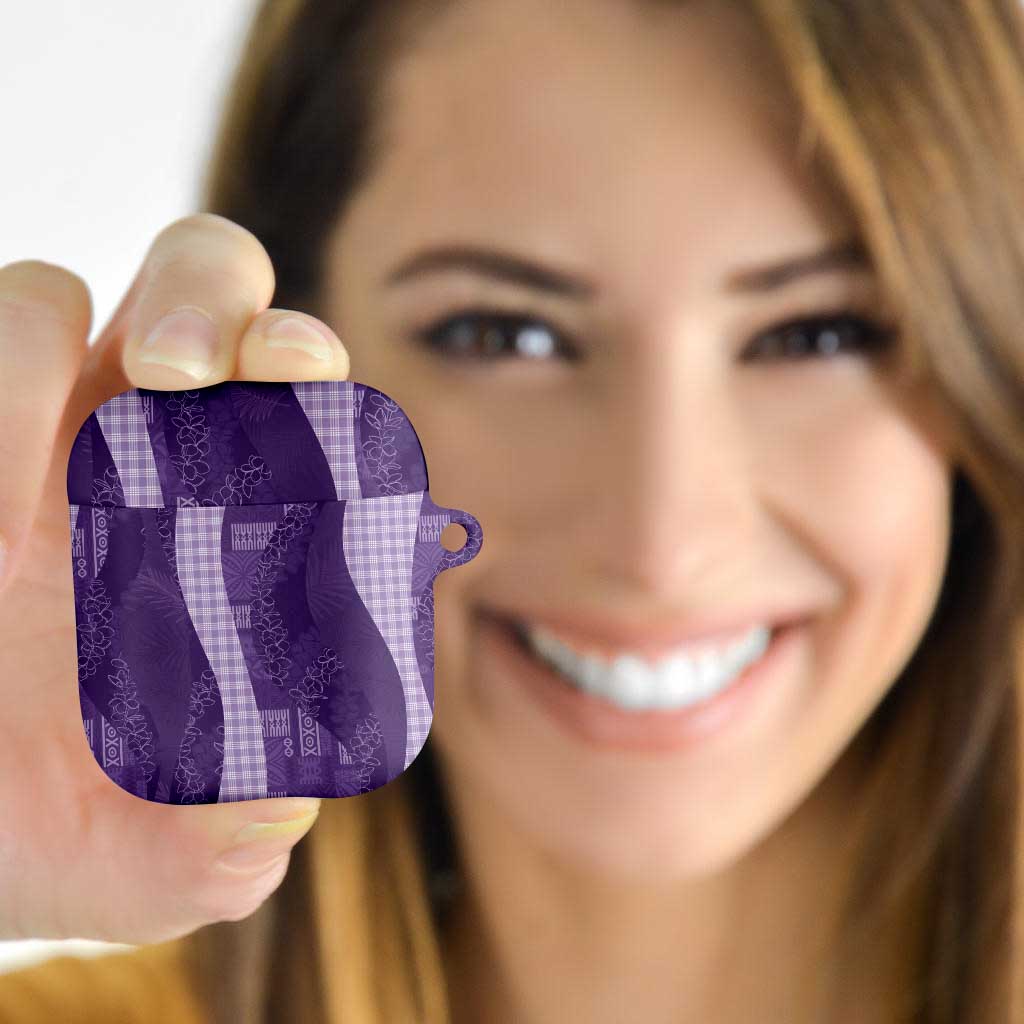 Polynesian Tribal Pattern Patchwork Picturesque AirPods Case Deep Violet LT7 - Polynesian Pride