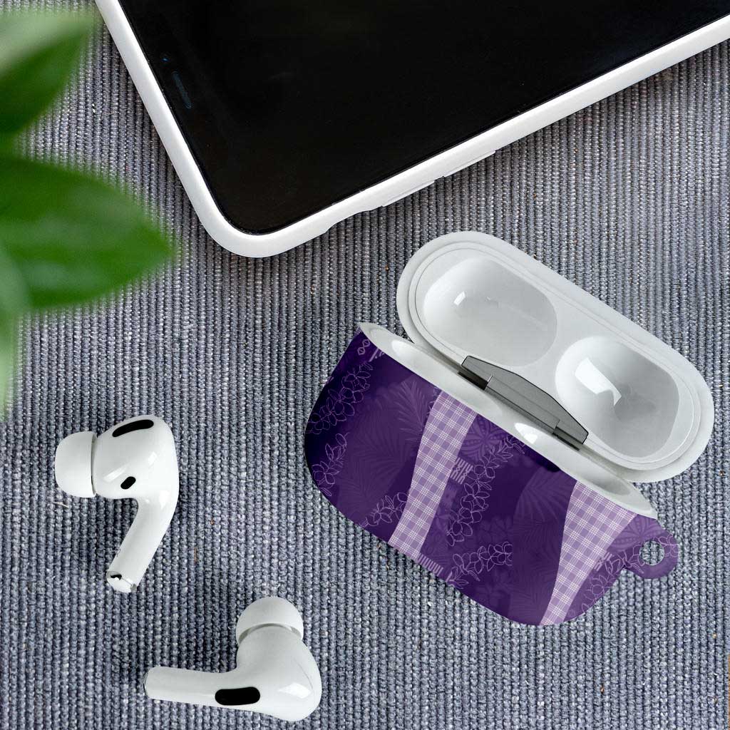Polynesian Tribal Pattern Patchwork Picturesque AirPods Case Deep Violet LT7 - Polynesian Pride