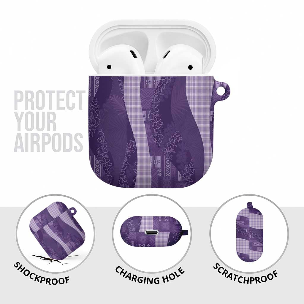Polynesian Tribal Pattern Patchwork Picturesque AirPods Case Deep Violet LT7 - Polynesian Pride