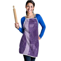 Polynesian Tribal Pattern Patchwork Picturesque Apron Deep Violet LT7 - Polynesian Pride