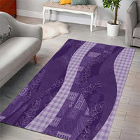 Polynesian Tribal Pattern Patchwork Picturesque Area Rug Deep Violet LT7 - Polynesian Pride