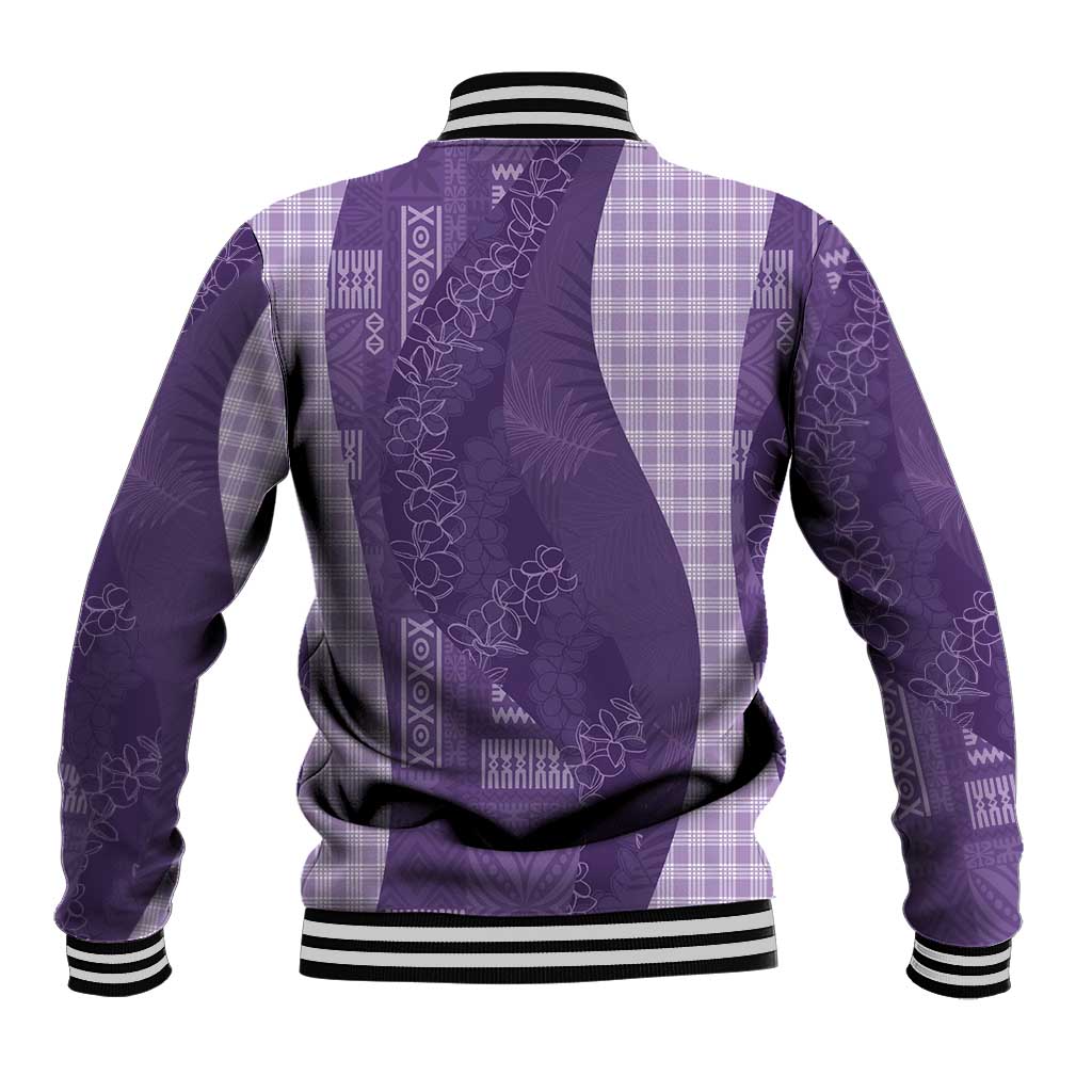 Polynesian Tribal Pattern Patchwork Picturesque Baseball Jacket Deep Violet LT7 - Polynesian Pride