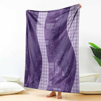 Polynesian Tribal Pattern Patchwork Picturesque Blanket Deep Violet LT7 - Polynesian Pride
