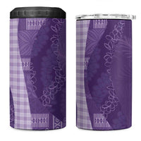 Polynesian Tribal Pattern Patchwork Picturesque 4 in 1 Can Cooler Tumbler Deep Violet LT7 One Size: 16 oz Violet - Polynesian Pride