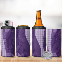 Polynesian Tribal Pattern Patchwork Picturesque 4 in 1 Can Cooler Tumbler Deep Violet LT7 - Polynesian Pride