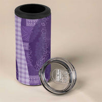 Polynesian Tribal Pattern Patchwork Picturesque 4 in 1 Can Cooler Tumbler Deep Violet LT7 - Polynesian Pride