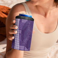 Polynesian Tribal Pattern Patchwork Picturesque 4 in 1 Can Cooler Tumbler Deep Violet LT7 - Polynesian Pride