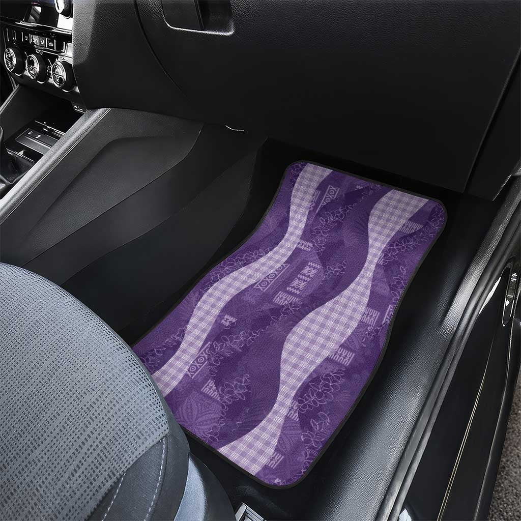 Polynesian Tribal Pattern Patchwork Picturesque Car Mats Deep Violet LT7 - Polynesian Pride