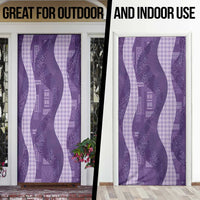 Polynesian Tribal Pattern Patchwork Picturesque Door Cover Deep Violet LT7 - Polynesian Pride