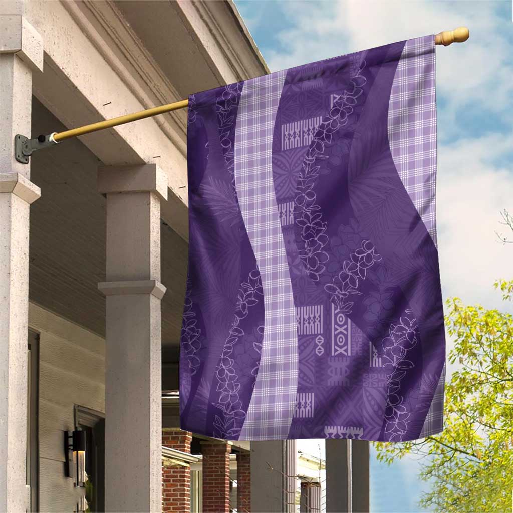Polynesian Tribal Pattern Patchwork Picturesque Garden Flag Deep Violet LT7 House Flag Violet - Polynesian Pride