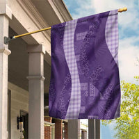 Polynesian Tribal Pattern Patchwork Picturesque Garden Flag Deep Violet LT7 House Flag Violet - Polynesian Pride