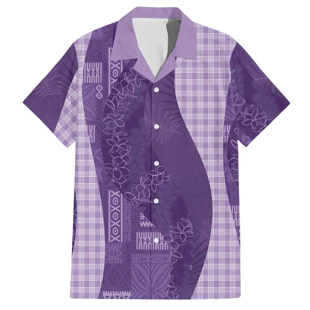 Polynesian Tribal Pattern Patchwork Picturesque Hawaiian Shirt Deep Violet LT7 Violet - Polynesian Pride