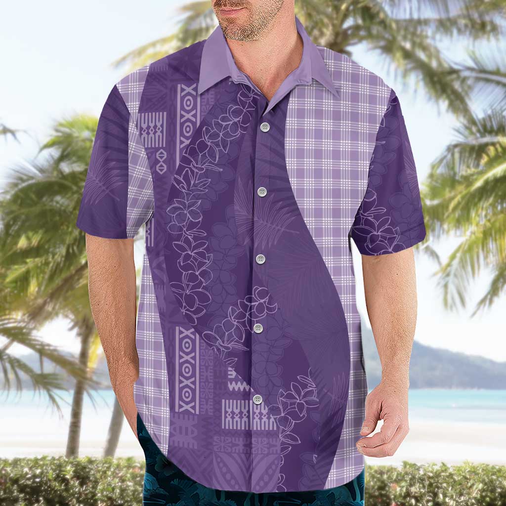 Polynesian Tribal Pattern Patchwork Picturesque Hawaiian Shirt Deep Violet LT7 - Polynesian Pride