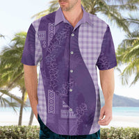 Polynesian Tribal Pattern Patchwork Picturesque Hawaiian Shirt Deep Violet LT7 - Polynesian Pride