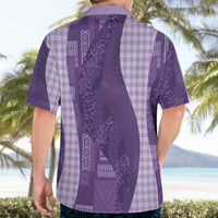 Polynesian Tribal Pattern Patchwork Picturesque Hawaiian Shirt Deep Violet LT7 - Polynesian Pride