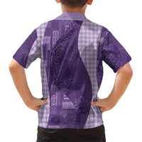Polynesian Tribal Pattern Patchwork Picturesque Hawaiian Shirt Deep Violet LT7 - Polynesian Pride