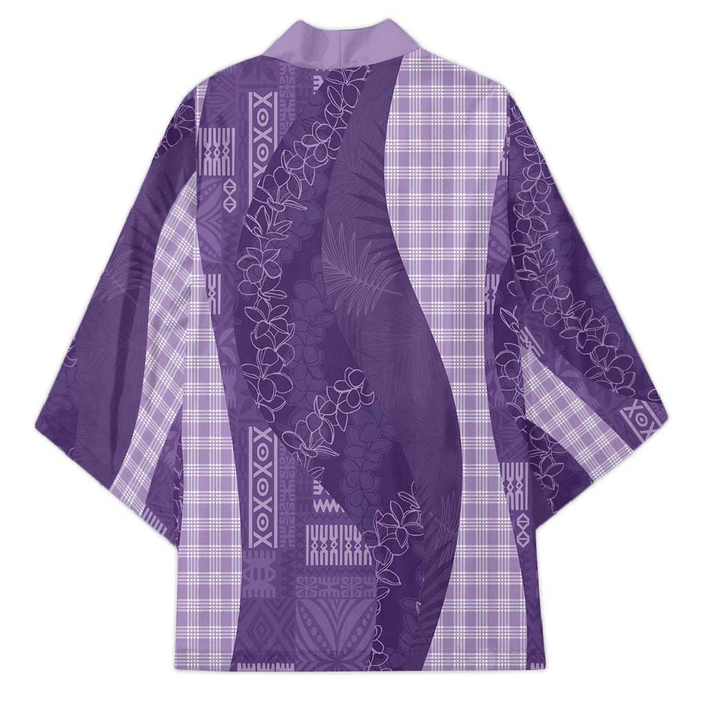 Polynesian Tribal Pattern Patchwork Picturesque Kimono Deep Violet LT7 - Polynesian Pride