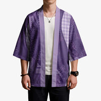 Polynesian Tribal Pattern Patchwork Picturesque Kimono Deep Violet LT7 - Polynesian Pride