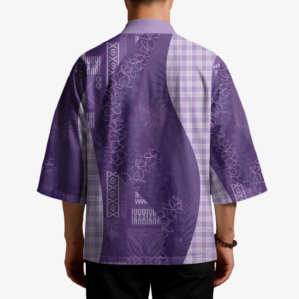 Polynesian Tribal Pattern Patchwork Picturesque Kimono Deep Violet LT7 - Polynesian Pride