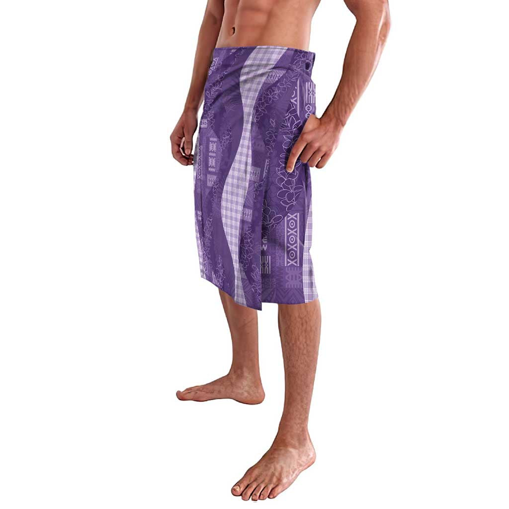 Polynesian Tribal Pattern Patchwork Picturesque Lavalava Deep Violet LT7 - Polynesian Pride