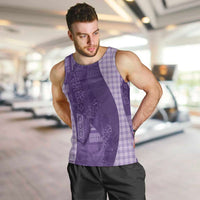 Polynesian Tribal Pattern Patchwork Picturesque Men Tank Top Deep Violet LT7 Violet - Polynesian Pride