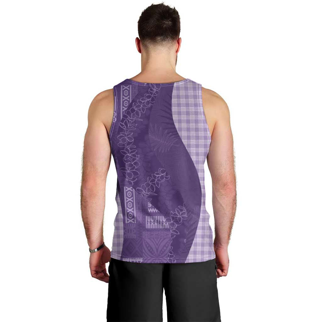 Polynesian Tribal Pattern Patchwork Picturesque Men Tank Top Deep Violet LT7 - Polynesian Pride