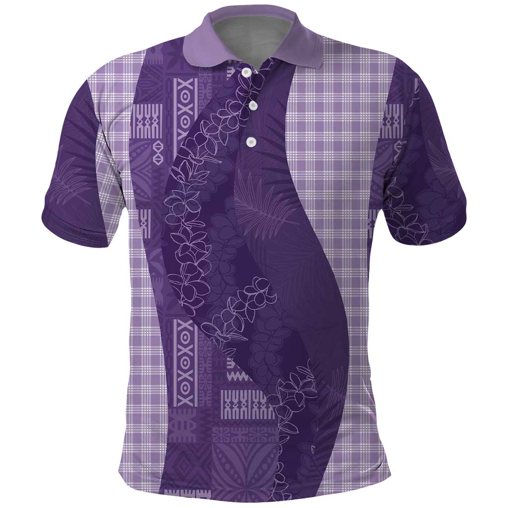 Polynesian Tribal Pattern Patchwork Picturesque Polo Shirt Deep Violet LT7 Violet - Polynesian Pride
