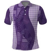 Polynesian Tribal Pattern Patchwork Picturesque Polo Shirt Deep Violet LT7 Violet - Polynesian Pride