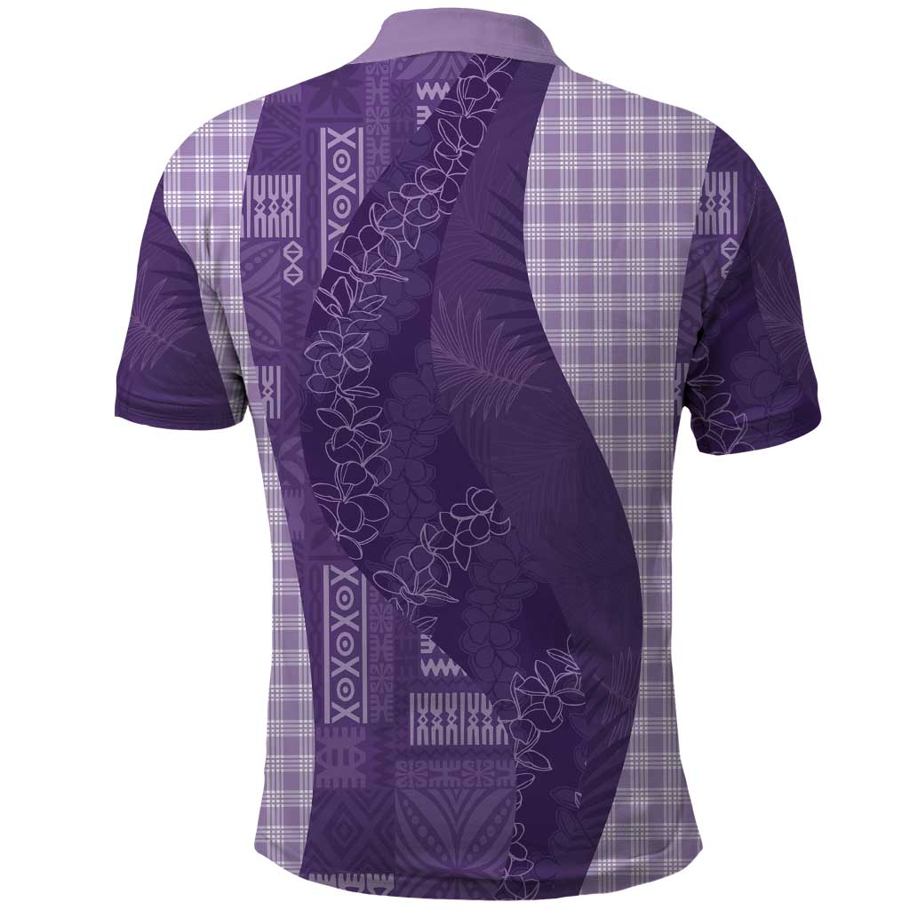 Polynesian Tribal Pattern Patchwork Picturesque Polo Shirt Deep Violet LT7 - Polynesian Pride