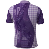 Polynesian Tribal Pattern Patchwork Picturesque Polo Shirt Deep Violet LT7 - Polynesian Pride