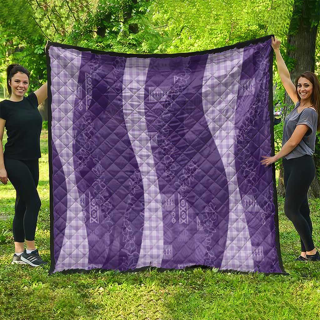 Polynesian Tribal Pattern Patchwork Picturesque Quilt Deep Violet LT7 - Polynesian Pride