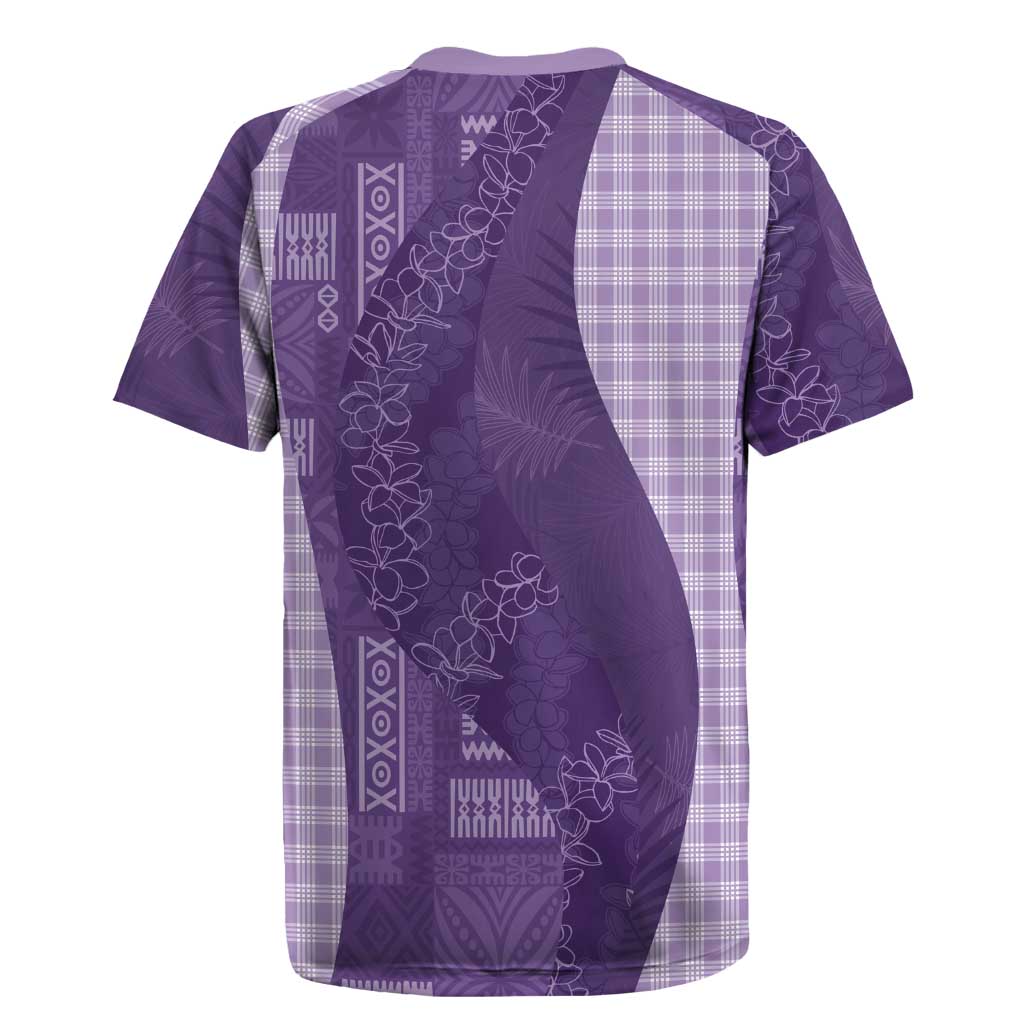 Polynesian Tribal Pattern Patchwork Picturesque Rugby Jersey Deep Violet LT7 - Polynesian Pride