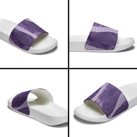 Polynesian Tribal Pattern Patchwork Picturesque Slide Sandals Deep Violet LT7 - Polynesian Pride