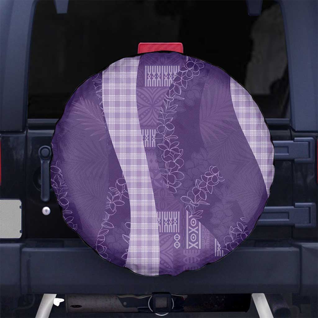 Polynesian Tribal Pattern Patchwork Picturesque Spare Tire Cover Deep Violet LT7 No hole Violet - Polynesian Pride