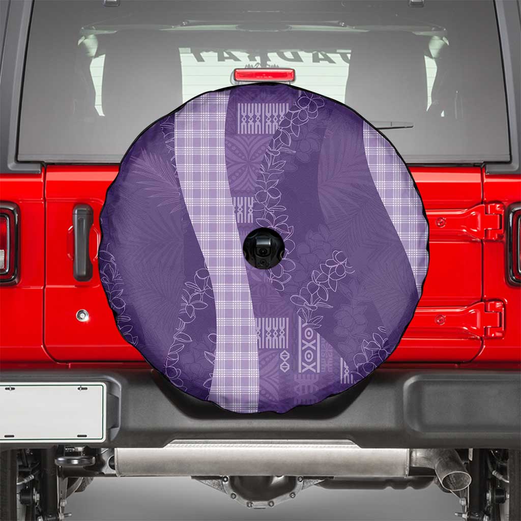 Polynesian Tribal Pattern Patchwork Picturesque Spare Tire Cover Deep Violet LT7 - Polynesian Pride