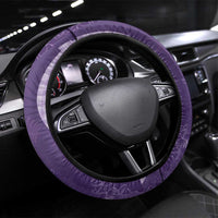 Polynesian Tribal Pattern Patchwork Picturesque Steering Wheel Cover Deep Violet LT7 Universal Fit Violet - Polynesian Pride