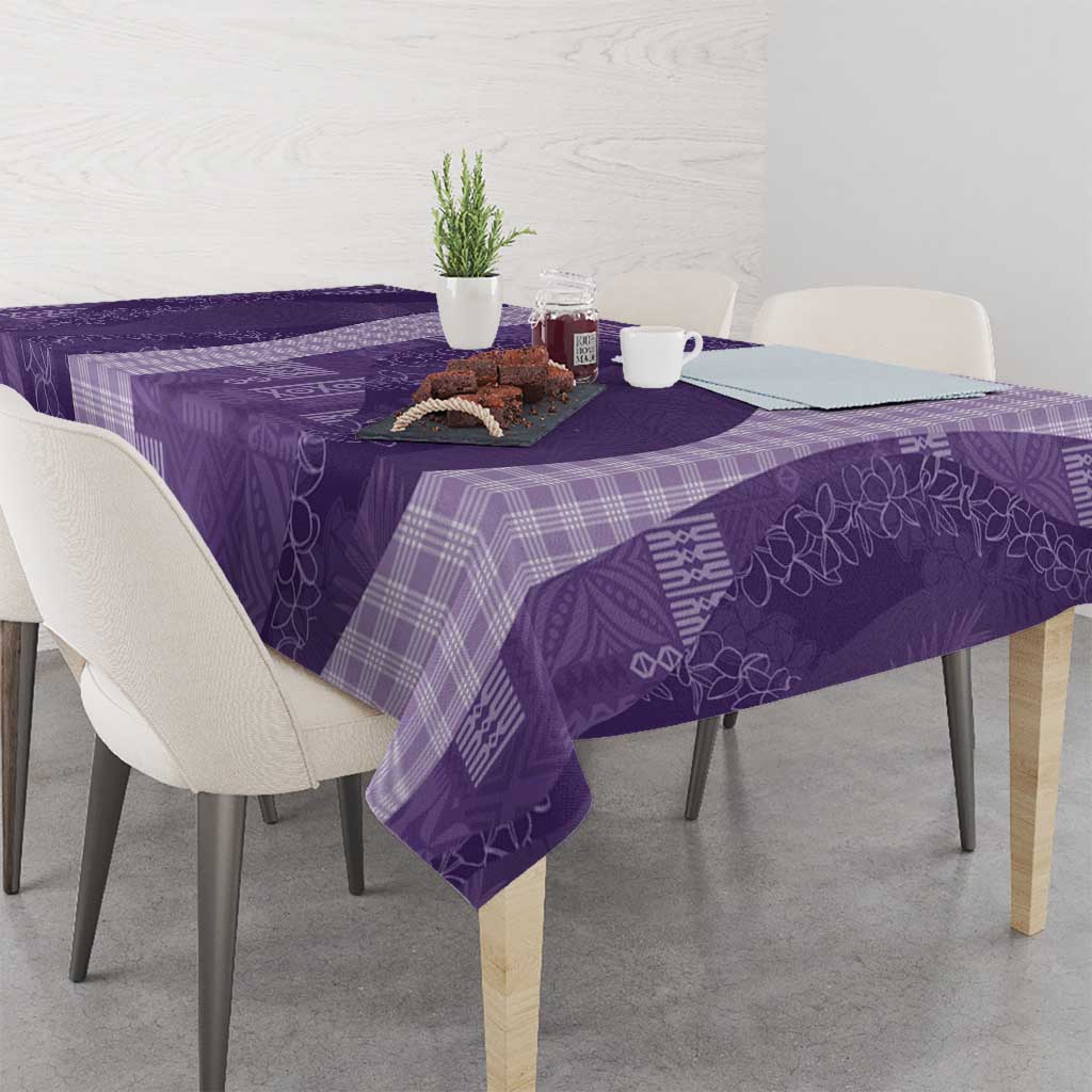 Polynesian Tribal Pattern Patchwork Picturesque Tablecloth Deep Violet LT7 - Polynesian Pride