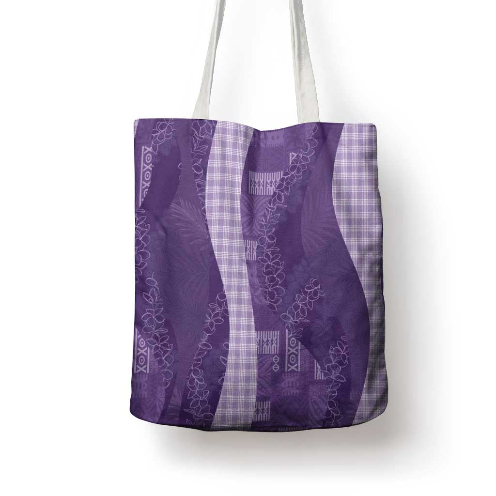 Polynesian Tribal Pattern Patchwork Picturesque Tote Bag Deep Violet LT7 - Polynesian Pride