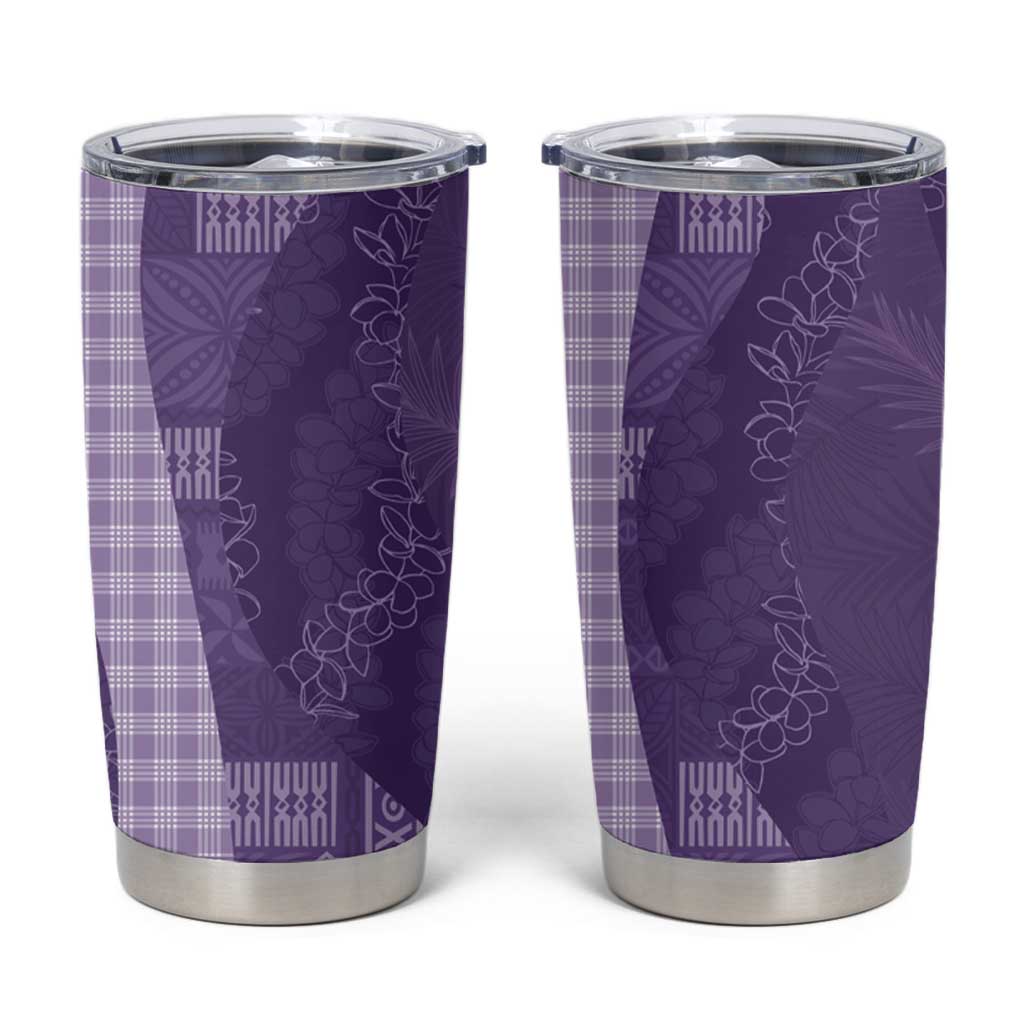 Polynesian Tribal Pattern Patchwork Picturesque Tumbler Cup Deep Violet LT7 Violet - Polynesian Pride