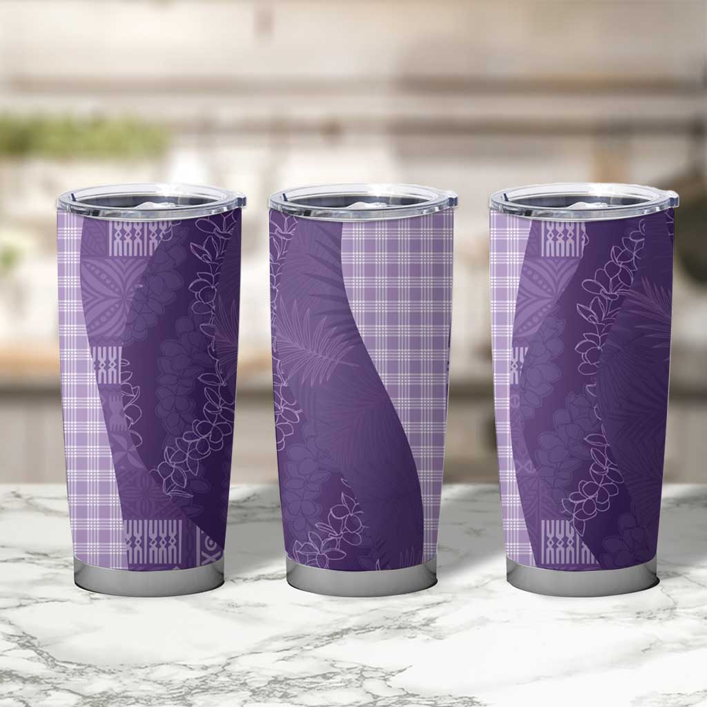 Polynesian Tribal Pattern Patchwork Picturesque Tumbler Cup Deep Violet LT7 - Polynesian Pride