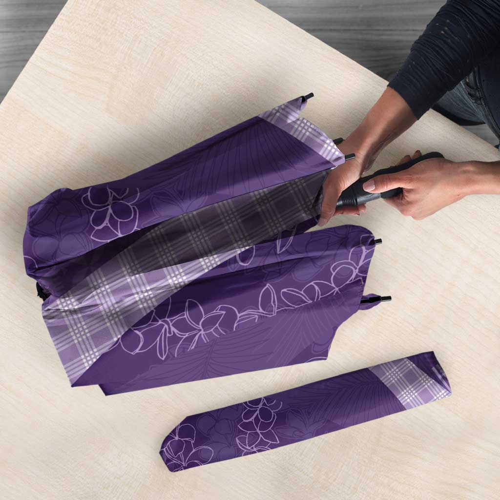 Polynesian Tribal Pattern Patchwork Picturesque Umbrella Deep Violet LT7 - Polynesian Pride