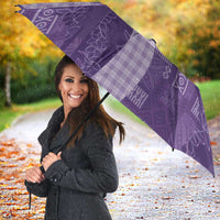 Polynesian Tribal Pattern Patchwork Picturesque Umbrella Deep Violet LT7 - Polynesian Pride
