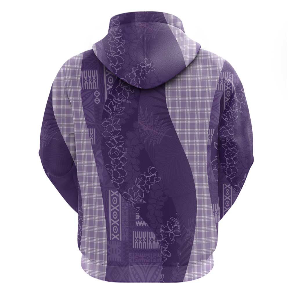 Polynesian Tribal Pattern Patchwork Picturesque Zip Hoodie Deep Violet LT7 - Polynesian Pride