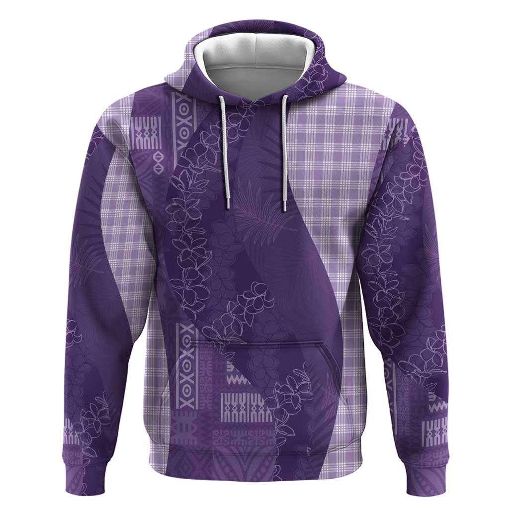 Polynesian Tribal Pattern Patchwork Picturesque Zip Hoodie Deep Violet LT7 Pullover Hoodie Violet - Polynesian Pride