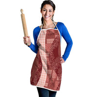 Polynesian Tribal Pattern Patchwork Picturesque Apron Crimson LT7 - Polynesian Pride