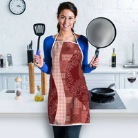 Polynesian Tribal Pattern Patchwork Picturesque Apron Crimson LT7 - Polynesian Pride