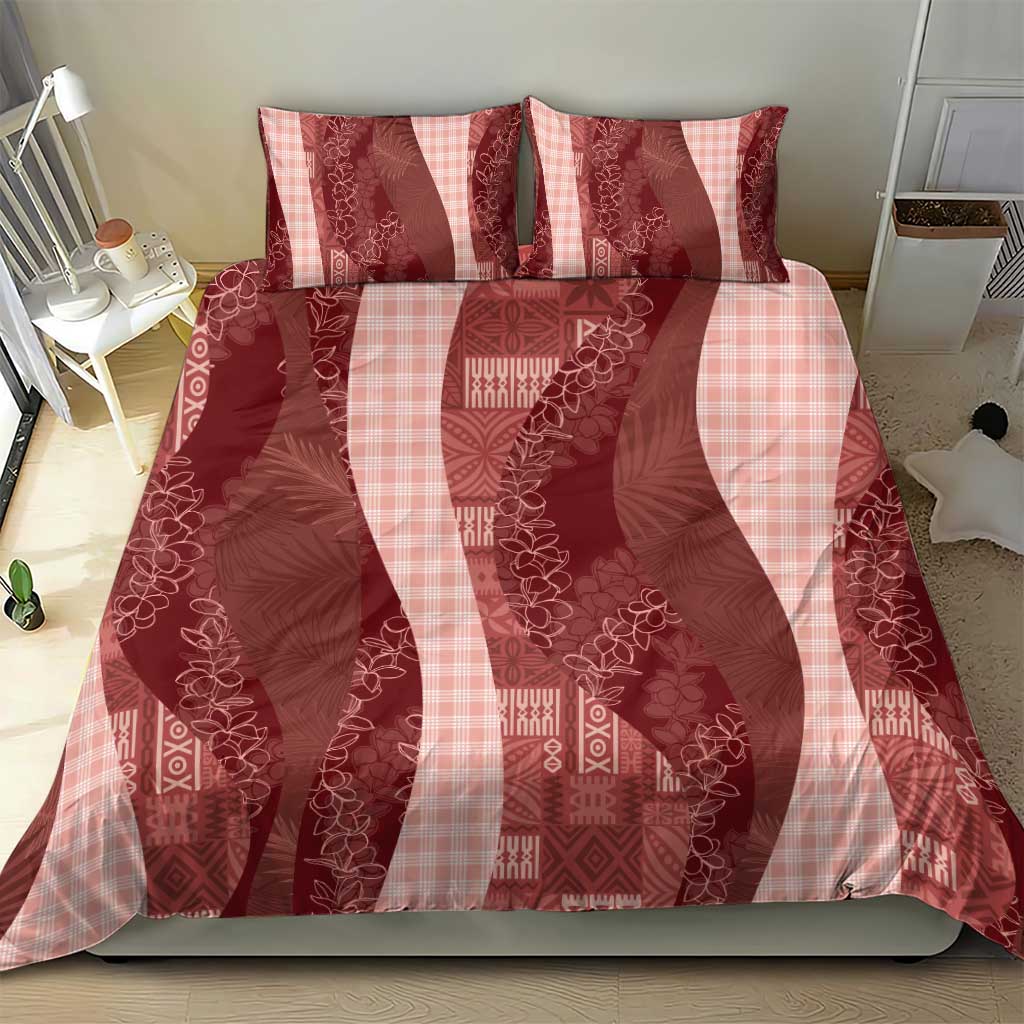 Polynesian Tribal Pattern Patchwork Picturesque Bedding Set Crimson LT7 - Polynesian Pride