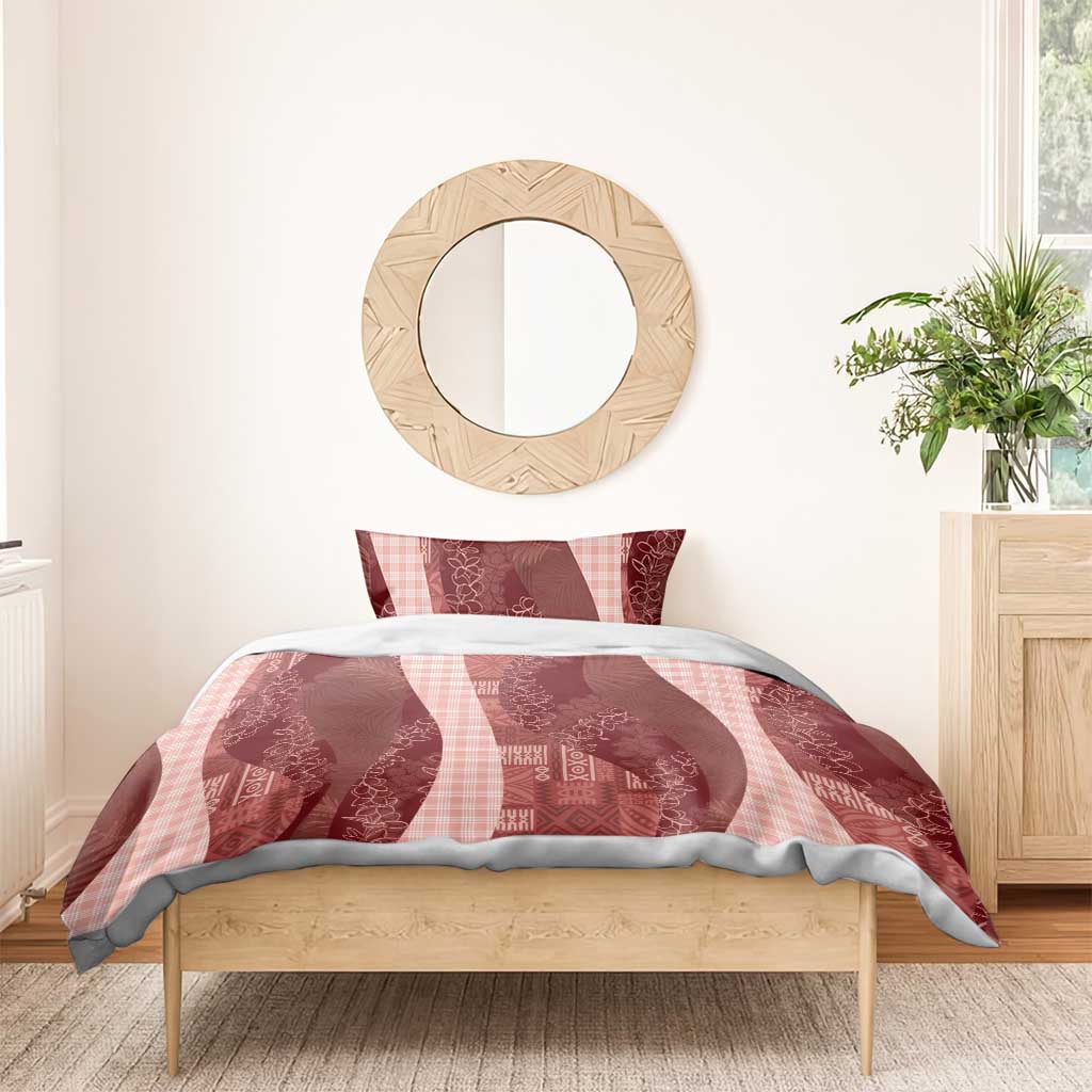 Polynesian Tribal Pattern Patchwork Picturesque Bedding Set Crimson LT7 - Polynesian Pride